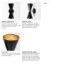 68433 - Eris II 7.3x12.6 Black Metal w/Gold Accent Double-Cone Wall Sconce 