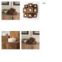 68453 - Cassius Light Brown Nine Wood Block Table Candle Holder 
