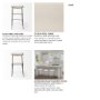 68466 - Katniss 30" Total Height Cream Fabric Seat Gold Metal Frame Bar Stool