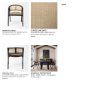 68495 - Tabitha Cane Back Dining Arm Chair | Linen w/ Black Wooden