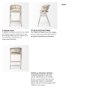 68497 - Tabitha 30.75" Seat Height Beige Fabric/Rattan Seat Blonde Wood Frame Bar Stool