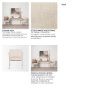 68505 - Topanga Open Back Dining Arm Chair | Cream Fabric w/ Blonde Wooden