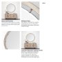 68531 - Sonance 54" Round Brown Wood Frame Mirror