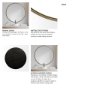 68545 - Piper 47.2L x 1.0W x 47.2H Large Gold Metal Round Wall Mirror
