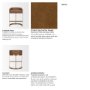 68573V - Hollyfield Cognac Brown Leather Seat Gold Metal Base Counter Stool
