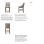 68588 - Kensington 27.5" Seat Height Beige Fabric Seat Brown Wood Frame Counter Stool