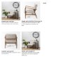 68705 - Ajax II Cream Fabric W/ Brown Wooden Frame Accent Chair