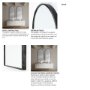 68739 - Agatha 28.0L x 2.0W x 70.0H Rounded Arch Black Metal Frame Full Length Mirror