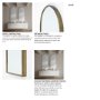 68740 - Agatha 28.0L x 2.0W x 70.0H Rounded Arch Gold Metal Frame Full Length Mirror