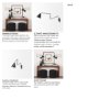 68775 - Cobalt 6L x 32W Black Metal Cone Shaped Swivel Wall Sconce
