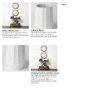 68819 - Gemma II Metal Glossy White Chevron Vase