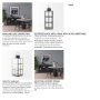 68833 - Gamfield 6.1L x 6.1W x 16.7H Large Black Metal and Glass Lantern