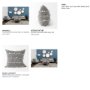 68881 - Linda 20x20 Navy And Cream With White Detail Pillow Cover 