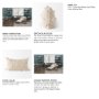 68884-CFD - Erica 13x21 Cream With White Detail Pillow Cover w/Down Filler