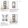 68921 - Marlon Black Metal Frame Two Tier Shelves w/Stemware holder Bar Cart