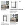 68945 - Eleonore Black Metal Frame Two-Tier w/Glass Shelves Bar Cart