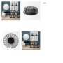 68948 - Emilio Set of 2 Black Metal Slated Bowls 