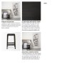 69007 - Nell 30" Seat Height Black Metal Seat & Foot Rest With Black Wood Legs Stool