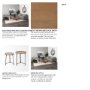69014 - Helios III 20L x 24H Set of Two Round Brown Solid Wood Iron Base Nesting End/Side Tables