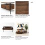 69016 - Glenn II 54x30 Dark Brown Wood w/ Black Iron Frame, Rectangle 3 Drawers Coffee Table
