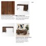 69021 - Glenn VII 56L x 22W Dark Brown Wood w/ Black Iron Frame, 3 Drawer Office Desk