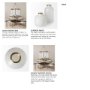 69034 - Pearl Short White Gold Rim Glass Vase 