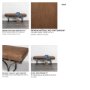 69062 - Jessie 55L x 16W Brown Leather Seat W/Black Metal Base Accent Bench