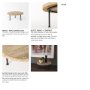 69144 - Cedric 15L x 15W x 4.5H Round Light Brown Wood w/ Black Metal Legs Decorative Display Stand