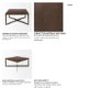69181 - Faye 34L x 34W x 17H Medium Brown Wood W/Antique Nickel Metal Base Square Coffee Table