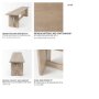 69195 - Aida 18H Light Gray Wood Dining Bench 