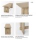 69196 - Aida 18H Light Brown Wood Dining Bench