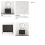 69201-AB - Divina Black-Brown Wood w/ White Marble Top and Black Metal Base Accent Cabinet