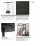 69204 - Maxwell 20" Round Dark Brown Wood w/ Black Metal Pedestal Side Table