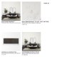 69208-AB - Divina Black-Brown Wood w/ White Marble Top and Black Metal Base Sideboard