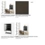 69210 - Arelius 36L x 18.75W x 63H Black-Brown Wood W/ Black Metal Base Display Cabinet