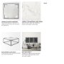 69213 - Austen 36L x 36W x 14.5H Round White Marble Top W/ Black Metal Frame Coffee Table