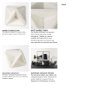 69225 - Sophia 5.5 L x 5.5 W x 8.5 H White Marble Decor Stand