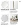 69235 - Gambit 46" Round White Wash Wood Frame Wall Mirror