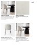 69284 - Inala Curved Back Dining Side Chair | White Fabric w/ Black Metal