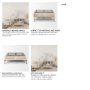 69298 - Arelius 42" Square Glass-Top White Wood w/ Gold Metal Base Display Coffee Table