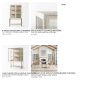 69301 - Arelius 36L x 18.75W x 63H White Wood W/ Gold Metal Base Display Cabinet
