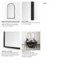 69309 - Giovanna 23.6L x 1.2W x 48.8H Black Metal Frame Rounded Arch Vanity Mirror