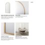 69310 - Giovanna 23.6L x 1.2W x 48.8H Gold Metal Frame Rounded Arch Vanity Mirror