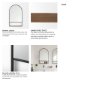69320 - Cora 24.0L x 3.9W x 40.0H Black Metal Frame W/ Brown Wooden Shelf Arched Wall Mirror