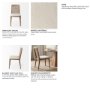 69349 - Clara Cane Back Dining Side Chair | Cream Fabric w/ Brown Wood