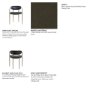 69361V - Parker Curved Back Dining Arm Chair | Black Leather w/ Gold Metal