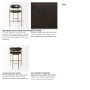 69362 - Parker Brown Faux Leather Seat Gold Metal Counter Stool