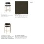 69362V - Parker Black Leather Seat Gold Metal Counter Stool