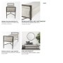 69367 - Charlotte  55.0L Gray Herringbone Fabric Seat w/ Antique Nickel Metal Frame Bench