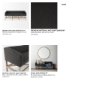 69383 - Bergen 60.0L x 19.0W x 25.5H Dark Gray Fabric W/ Light Brown Wooden Base Accent Bench